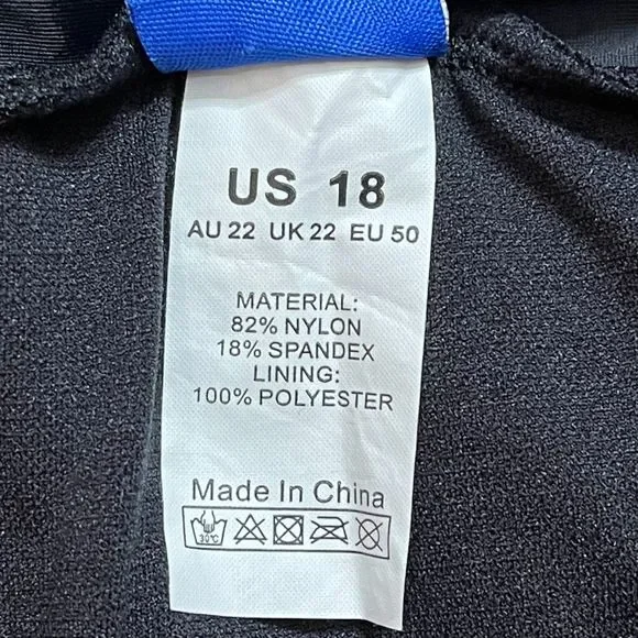 Hilor Womens High Waist UV Rash Guard Pants Crop Swim Capri Tights Plus Size 18 - Picture 9 of 9